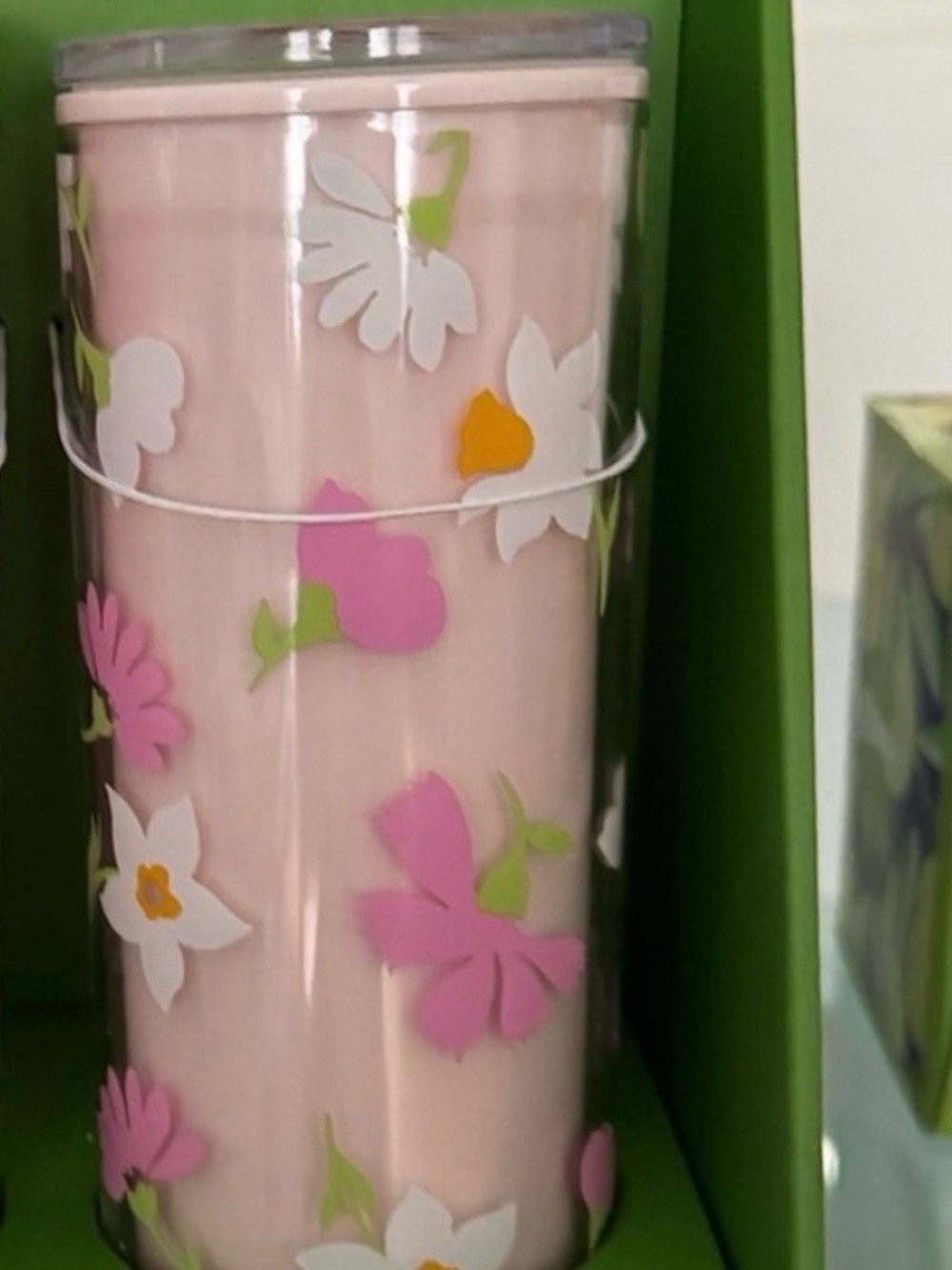 NWT! Kate spade ♠️ thermal mug in fun soft pink summer floral design